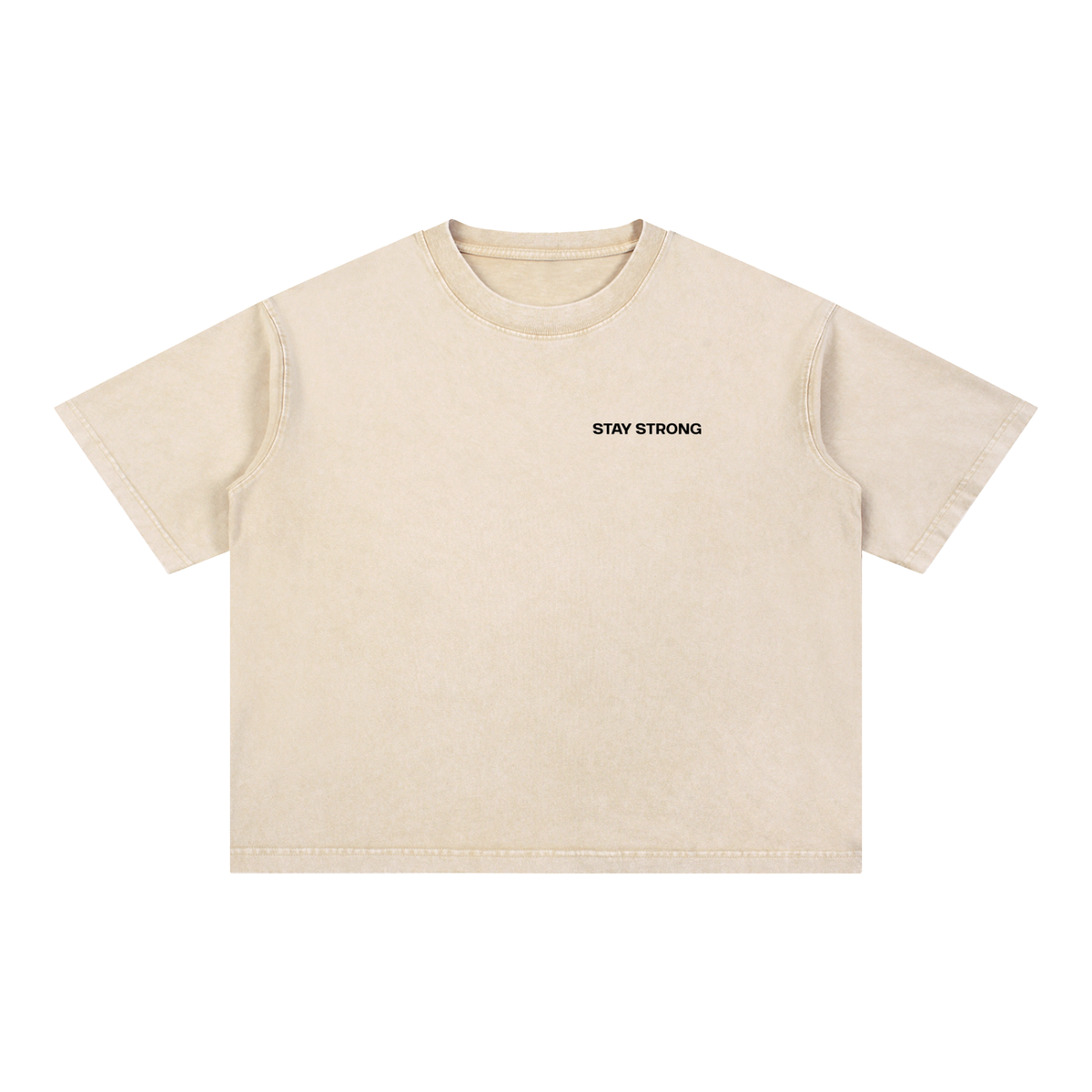 'Proud Of Yourself' Boxy T-Shirt - Tan