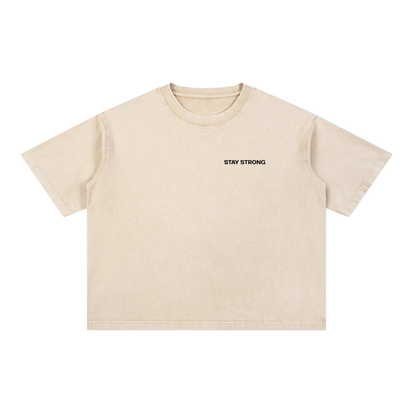 'Proud Of Yourself' Boxy T-Shirt - Tan