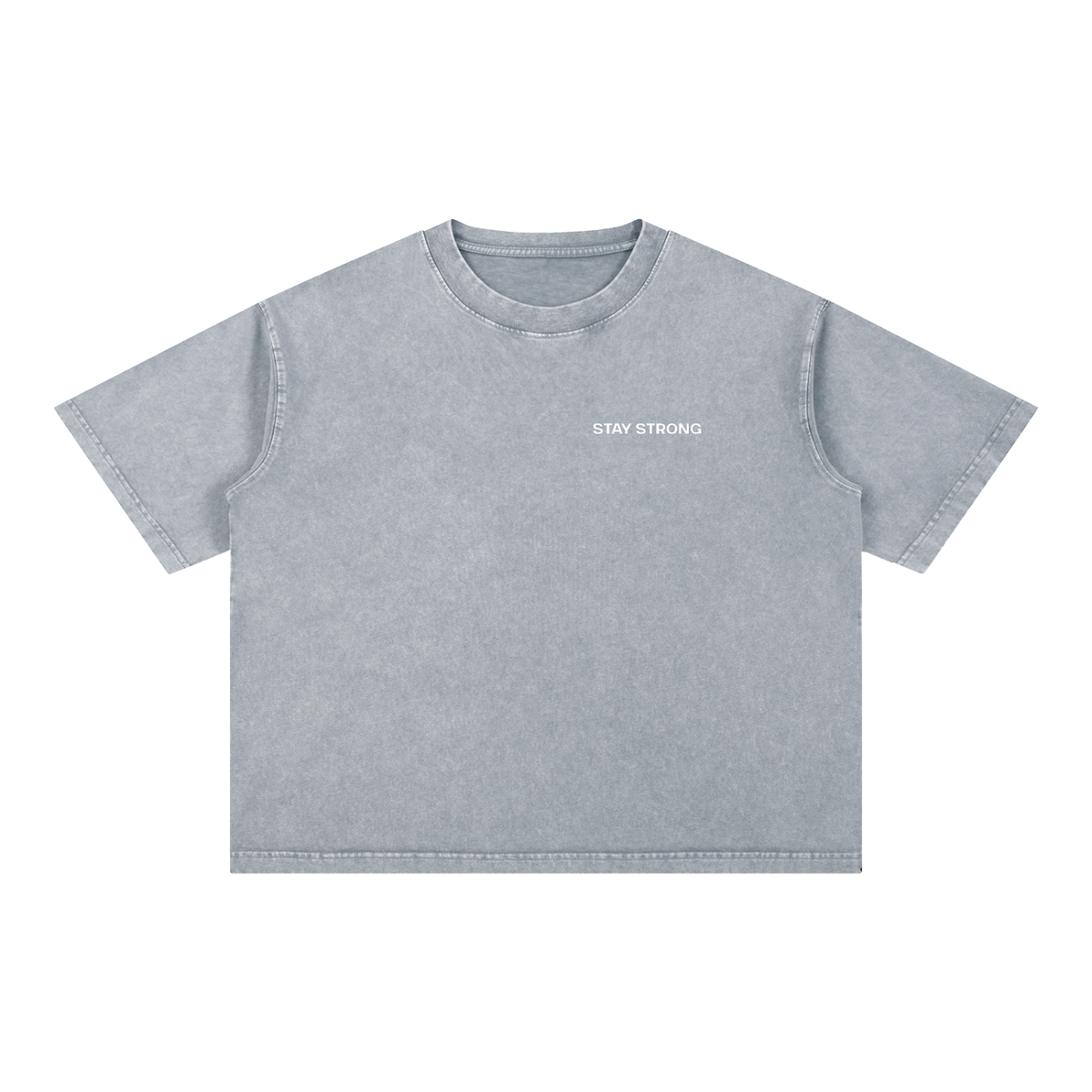 'Proud Of Yourself' Boxy T-Shirt - Gray