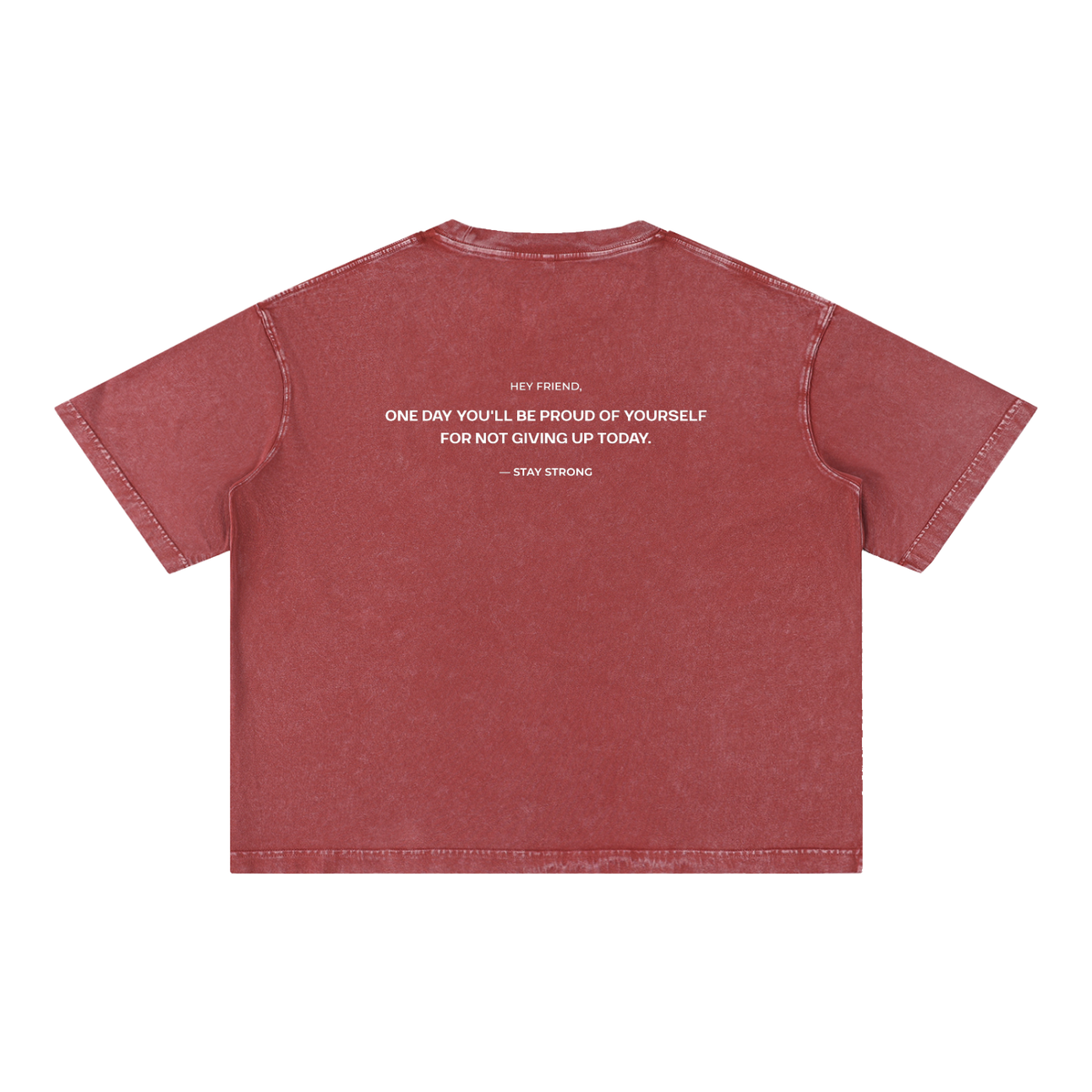'Proud Of Yourself' Boxy T-Shirt - Red